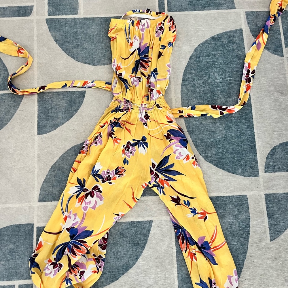 Floral Yellow Jumpsuit